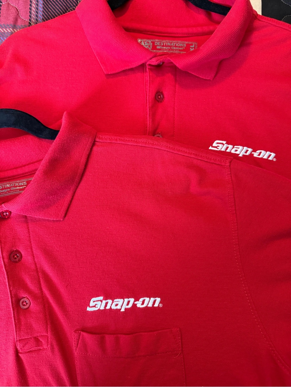 *2* Snap-on Men’s Red Polo Shirts